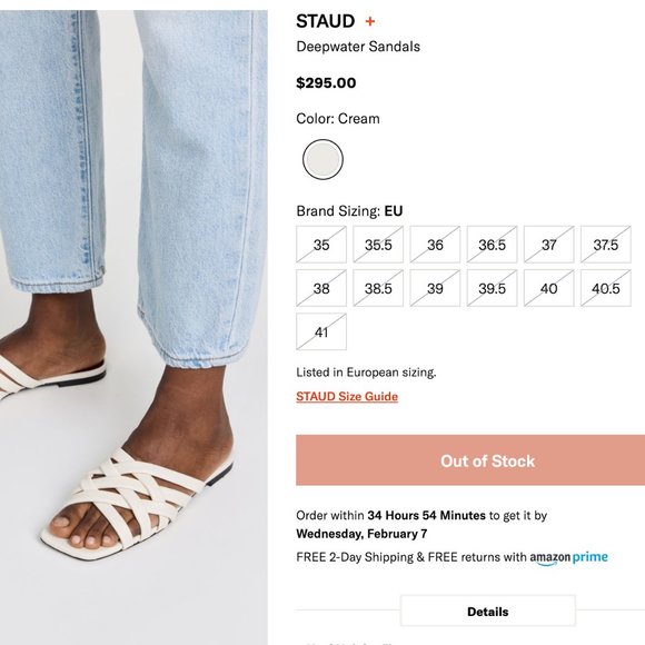 STAUD Shoes - Staud Cream Slippers (sz 38)